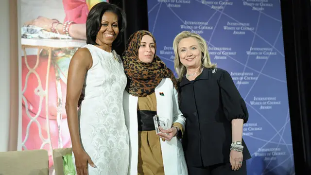 هیلري کلنټن او میشل اوباما د لېبیا له حنا الحبشي سره