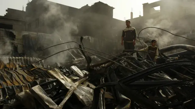 Kondisi di Gaza setelah dibom