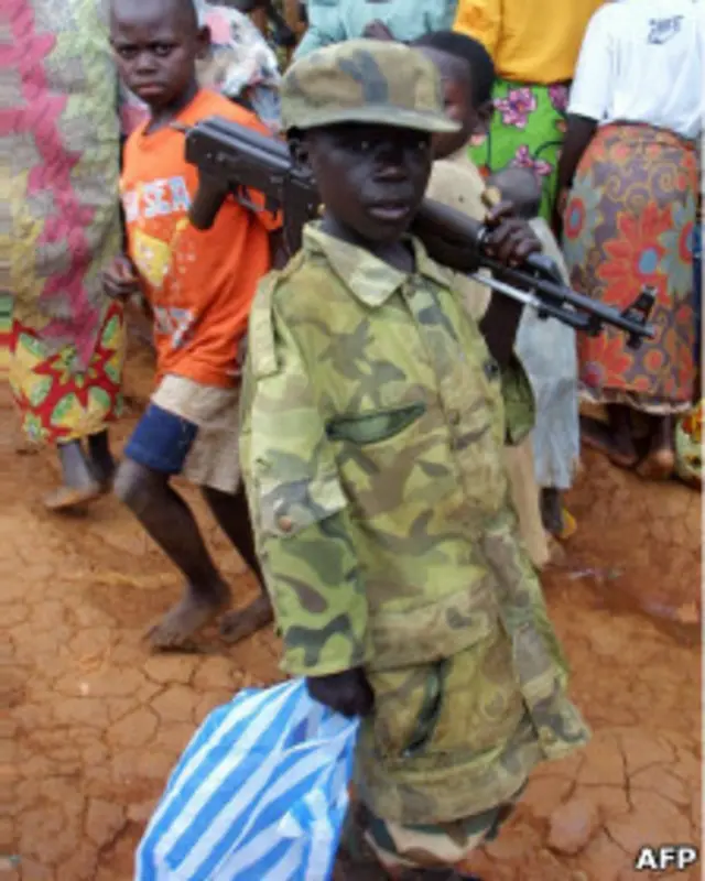 Niño soldado en RD Congo