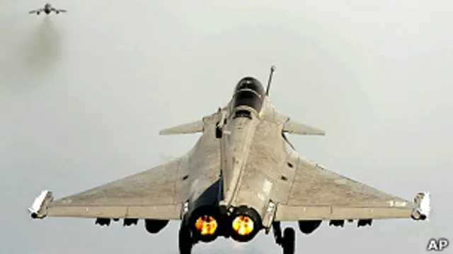 Avión de combate Rafale de las Fuerzas Armadas francesas.