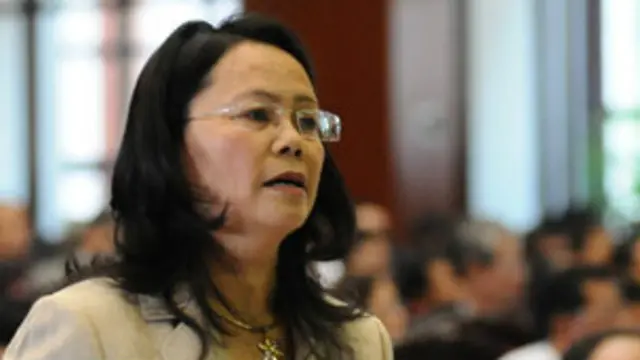 Bà Phạm Thị Loan trong một kỳ họp Quốc hội