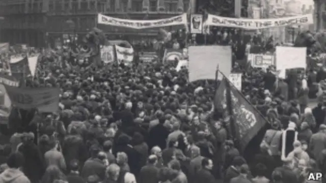 huelga de mineros en Londres