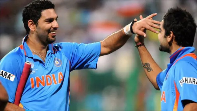 भारत की शुरूआत निराशाजनक रही. उसने 100 रन पर चार विकेट गँवा दिए थे. मगर युवराज ने नॉटआउट अर्धशतक लगाकर भारत को पाँच विकेट से जीत जिताया.