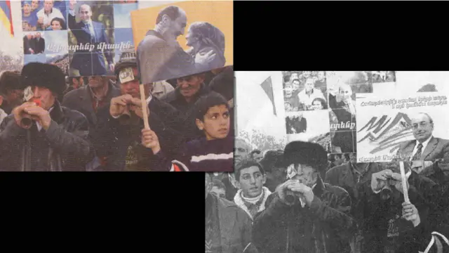 Газеты на президентских выборах 2003 года в Армении.