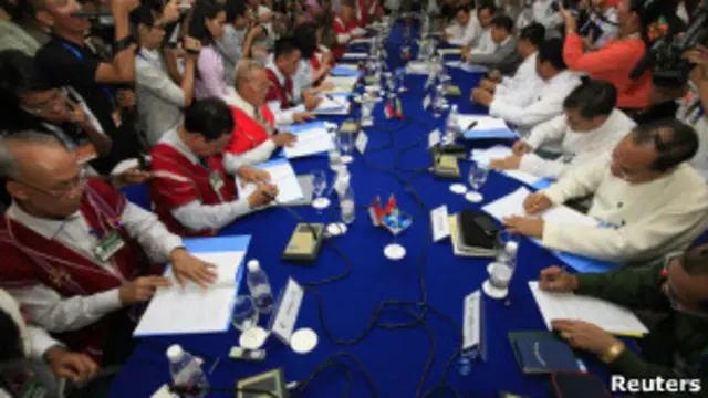 克伦反叛武装与缅甸会谈