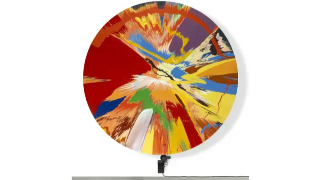 Дэмиен Херст, "Красота, любовь, удушье, глаза вылезают на лоб и развевающиеся картины"