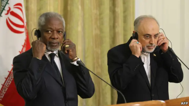 Kofi Annan dan Menlu Iran, Ali Akbar Salehi