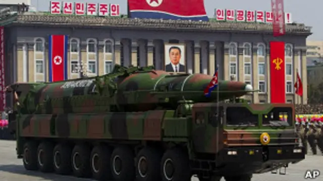 Новая ракета на параде в Пхеньяне