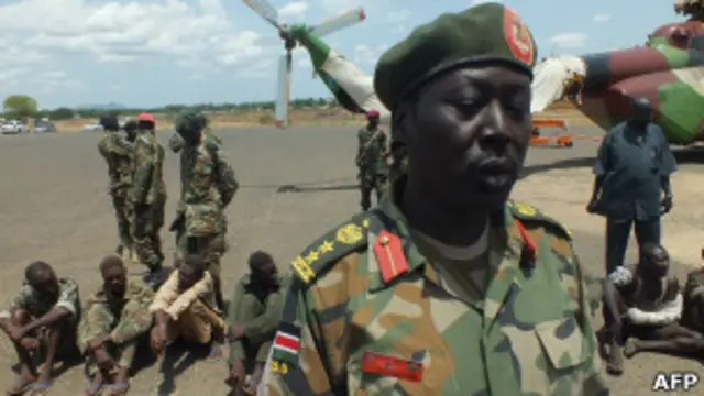 Des prisonniers de guerre soudanais au Soudan du sud