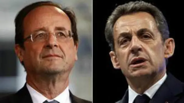 Francois Hollande dan Nicolas Sarkozy