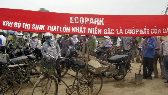 Dự án Ecopark đã xảy ra xung đột với người dân tại Văn Giang, Hưng Yên trong nhiều năm