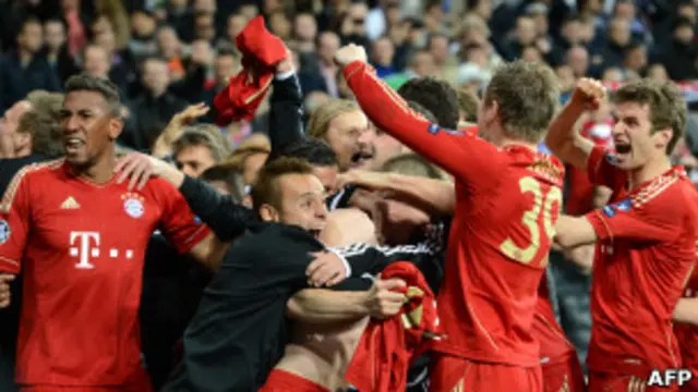 فرحة لاعبي البايرن