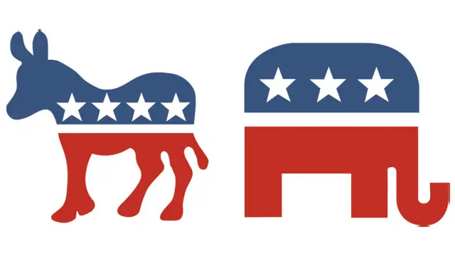 Biểu tượng của đảng Dân chủ và Cộng hòa