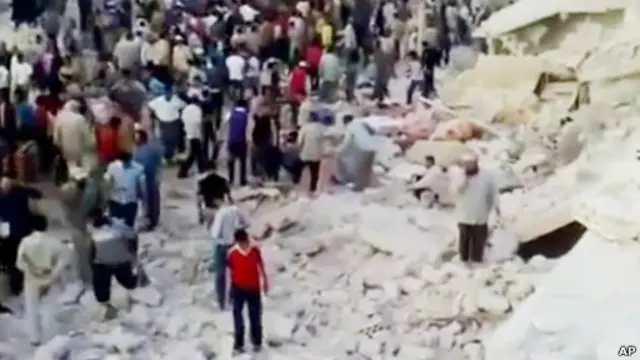 Suasana di Hama, Suriah.