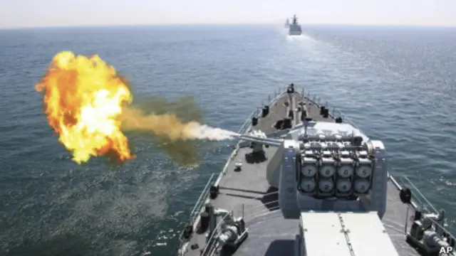 Nga - Trung tập trận hải quân tháng 4/2012