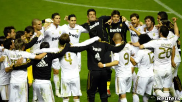 فرحة لاعبي ريال مدريد