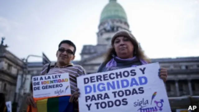 Ativistas na Argentina | Foto: AP