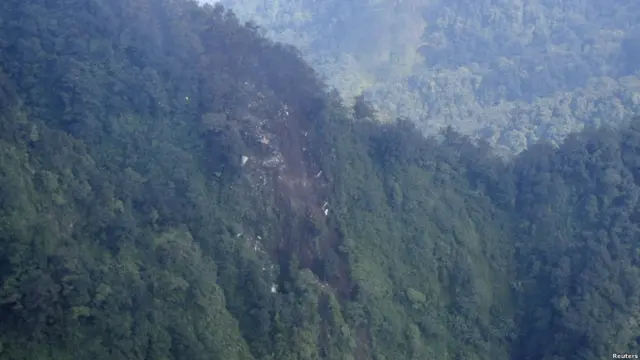Lokasi jatuhnya pesawat Sukhoi di Gunung Salak