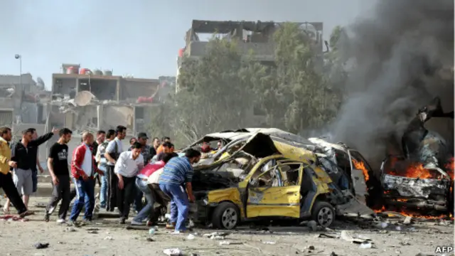 Ledakan di ibukota Suriah, Damaskus.
