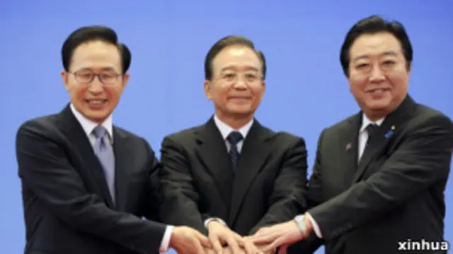 李明博、溫家寶、野田佳彥