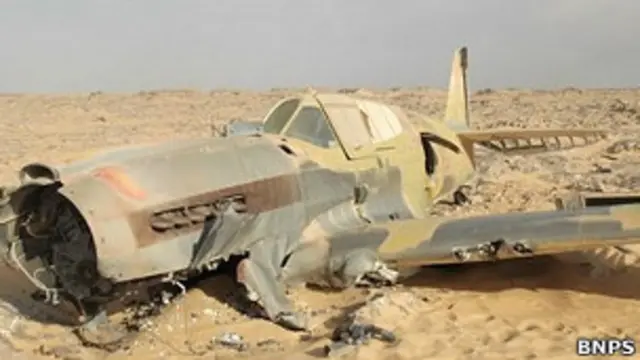Avión de combate de la II Guerra Mundial encontrado en el desierto