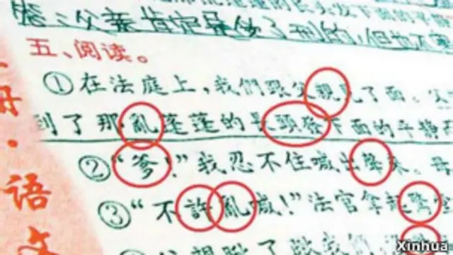 高考语文试卷上，考生只要用汉字答题，并不违法。