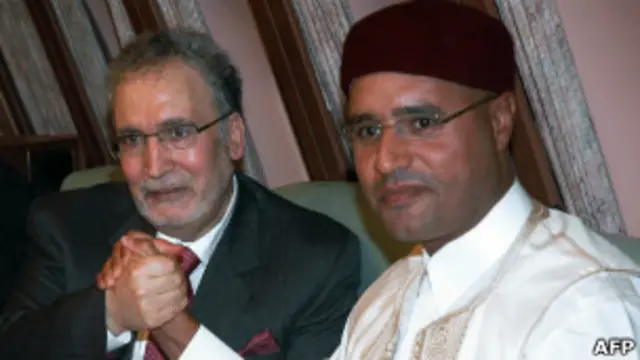 المقرحي وسيف الاسلام القذافي