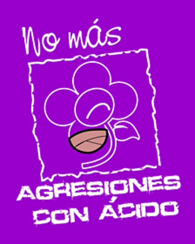 Logo de "No más agresiones con ácido"