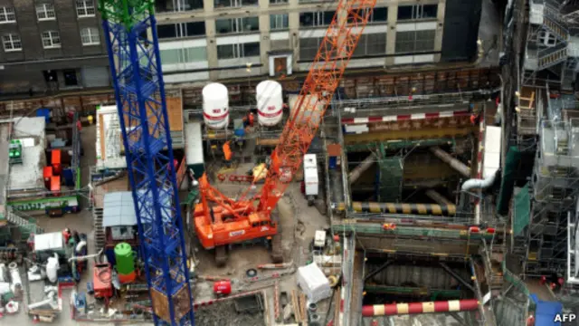 伦敦市中心建筑工地