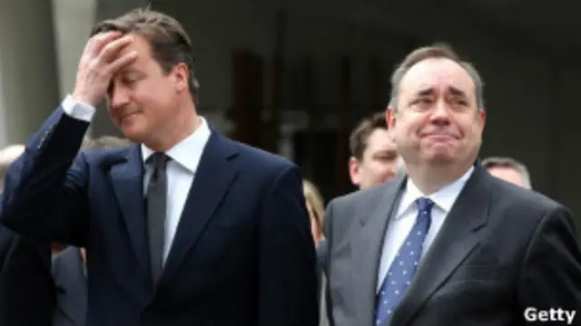 David Cameron y Alex Salmond