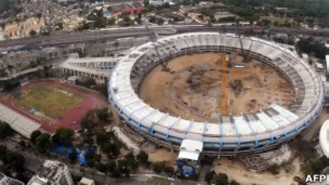 Reforma do Maracanã, em foto de outubro de 2011