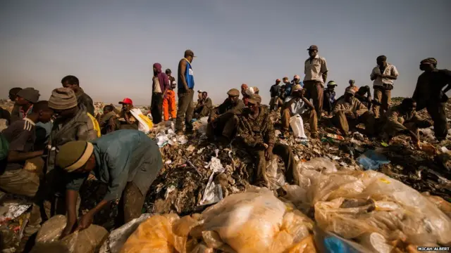 Dad gaaraya 6,000 oo ruux, ayaa ka shaqeysta in biraha iyo caagagga ay dib ugu celiyaan shirkadaha wax soo saara. Waxay wasakhdan soo gaaraan arrorrtii hore, waxayna ka tegaan galabti.