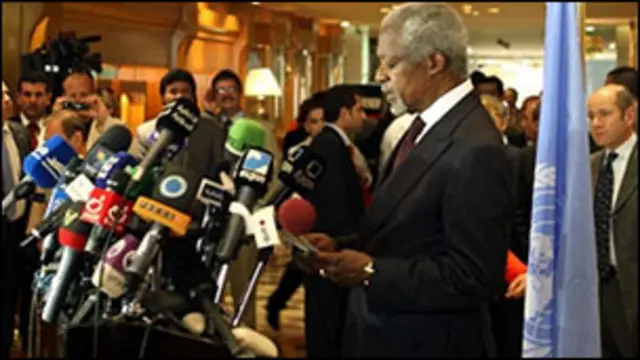 Kofi Annan kembali kunjungi Damaskus pertanyakan komitmen Presiden Assad. 