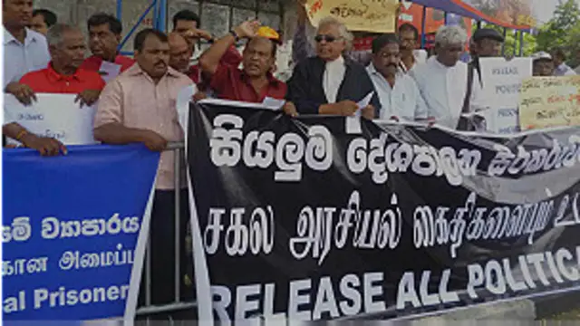 A protest seeking the release of political prisoners (file photo)