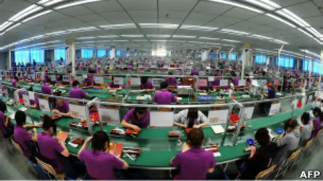 Fábrica de eletrônicos no leste da China