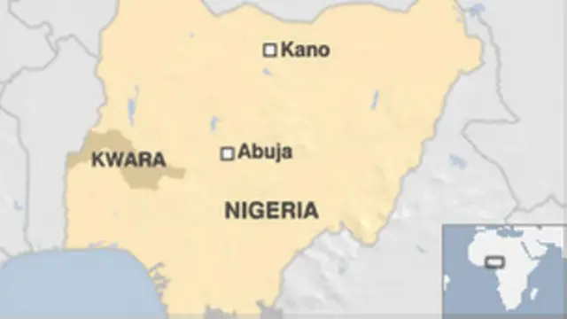 Taswirar Najeriya mai nuna gurbin Kano