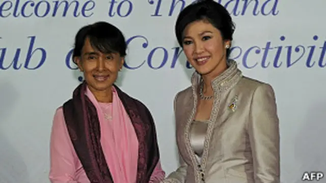 Bà Aung San Suu Kyi và Thủ tướng Thái Yingluck Shinawatra