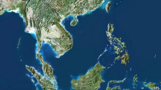 南中国海卫星图