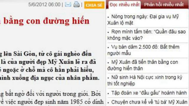 Bài được nhiều người đọc nhất trên trang tin VietnamNet