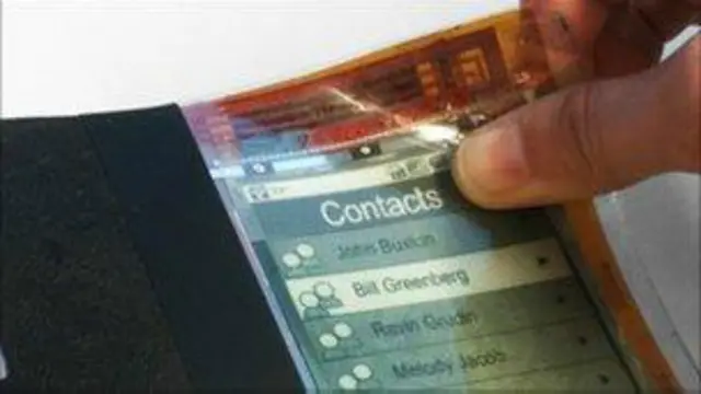 Prototipo de un teléfono inteligente flexible