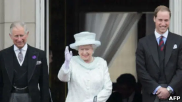 女王在白金汉宫阳台