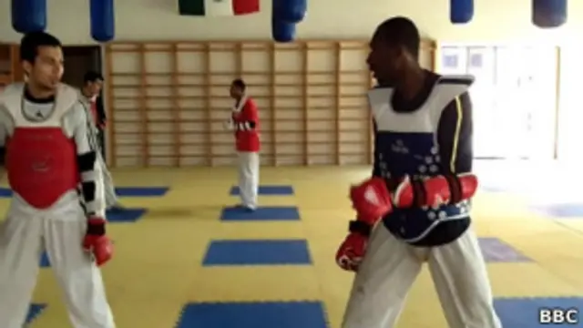 Diogo Silva em treinamento