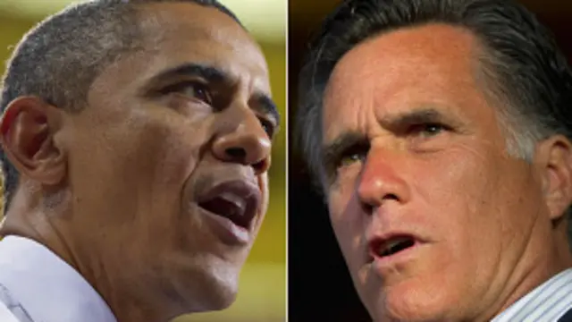 Romney (kanan) berhasil menggalang dana lebih banyak di bulan Mei ketimbang Obama.