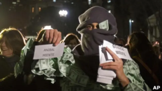 Argentinos protestam contra governo. Foto: Associated Press