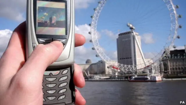 用手机拍伦敦眼