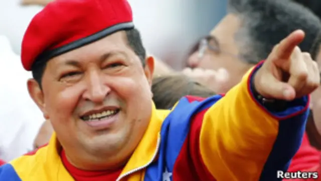 O presidente da Venezuela, Hugo Chávez, ao oficializar sua candidatura à reeleição