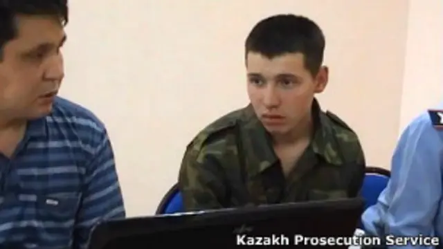 Казахстанский пограничник Владислав Челах на суде