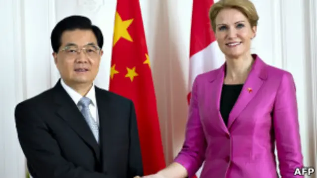 胡錦濤和丹麥首相