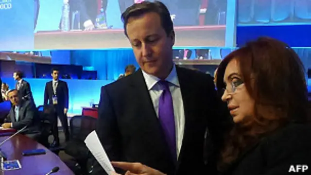 David Cameron y Cristina Fernández