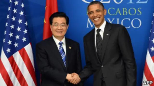 Barack Obama y Hu Jintao
